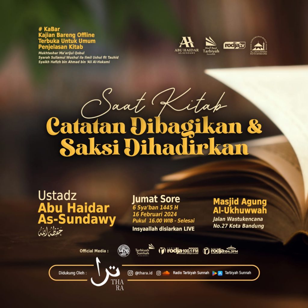 Saat Kitab Catatan Dibagikan Saksi Dihadirkan Ustadz Abu Haidar As