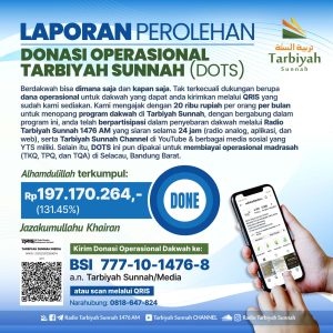 Laporan Perolehan Donasi Operasional Tarbiyah Sunnah (DOTS) - Yayasan ...