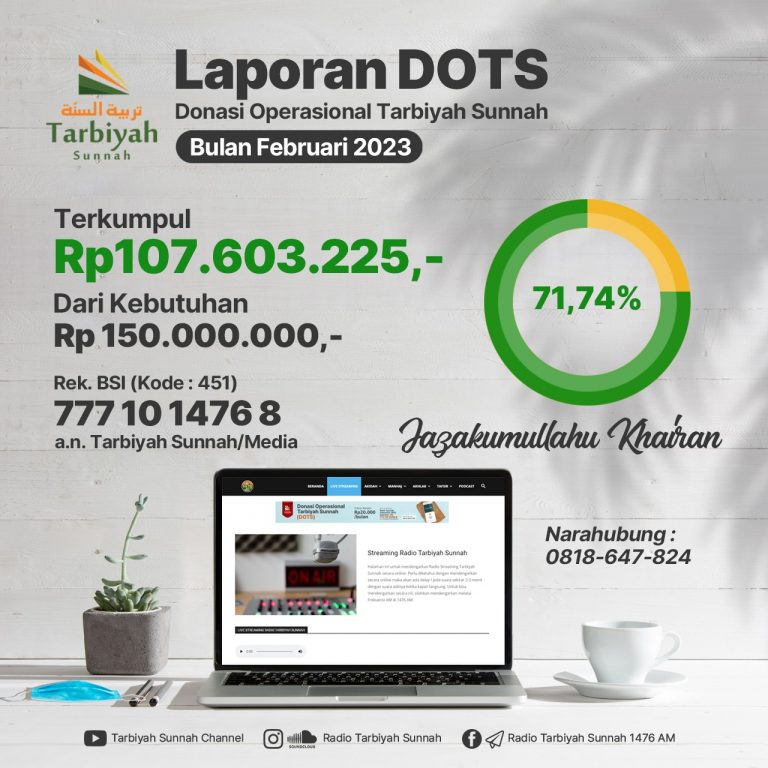 Laporan Perolehan Donasi Operasional Tarbiyah Sunnah (DOTS) - Yayasan ...