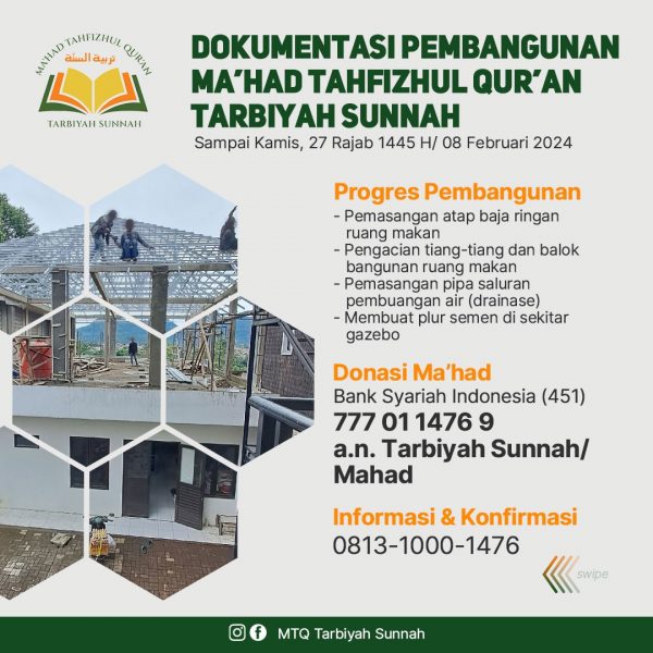 progres pembangunan mahad tahfizhul quran