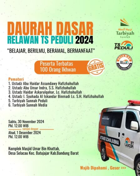 Daurah Dasar Relawan Tarbiyah Sunnah Peduli