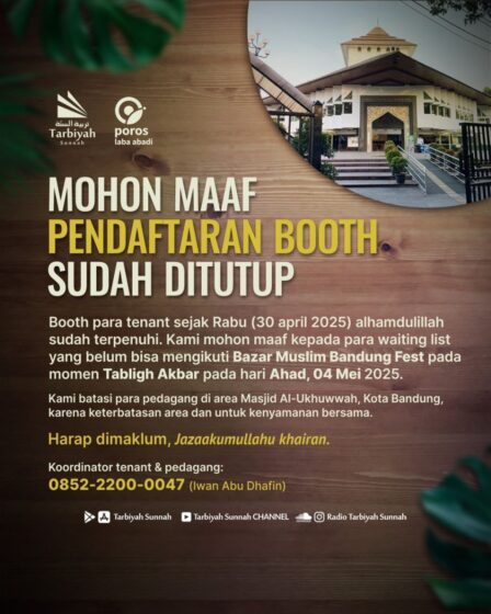 MOHON MAAF PENDAFTARAN BOOTH SUDAH DITUTUP
